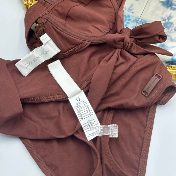 🆕 ZIMMERMANN 🧿 NWOT Separates Balconette & Scarf HW Pant Bikini Set Sz 0 = US2 - Picture 15 of 16